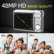 NBD Kids Digital Camera 48MP 8X Digital Zoom Mini Compact Cameras, 2.7 inch FHD Pocket Cameras