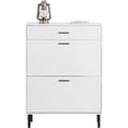 thumbnail image 5 of Narrow Shoe Cabinet for Entryway Slim Shoe Storage Cabinet with 2 Flip Drawers and Top Cubby, Freestanding Shoe Rack Hidden Shoe Organizer with Drawers & Metal Legs, 5 of 6