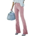thumbnail image 5 of Voguele Ladies Trousers Wide Leg Bottoms Corduroy Palazzo Pant Daily Wear Flare Pants Casual Pink M, 5 of 7