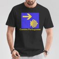 thumbnail image 2 of Camino Portuguese Sign T-Shirt – Scallop Shell and Arrow Tee, Pilgrimage Symbol, Camino de Santiago, Travel and Adventure, Spiritual Journey Apparel, 2 of 3