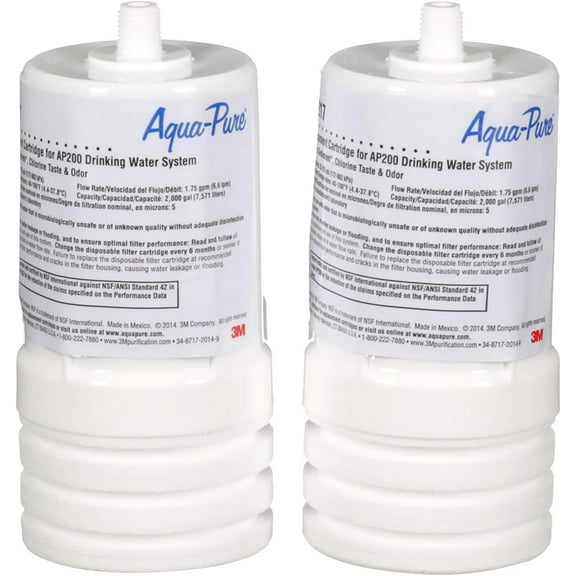 Aqua-Pure Under Sink Replacement Water Filter Cartridge AP217, for use in AP200 System (2-pack)