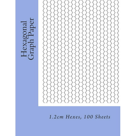 Hexagonal Graph Paper: 1.2cm Hexes, 100 Sheets