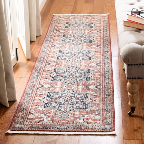 Safavieh Herat Isabel Oriental Runner Rug, Rust/Black, 2' x 8'