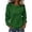 Green-51, variant on DISKEBUISS Women's St Patricks Day Sweatshirt Casual Print Crew Neck Long Sleeve Shirt Loose Fit Tops