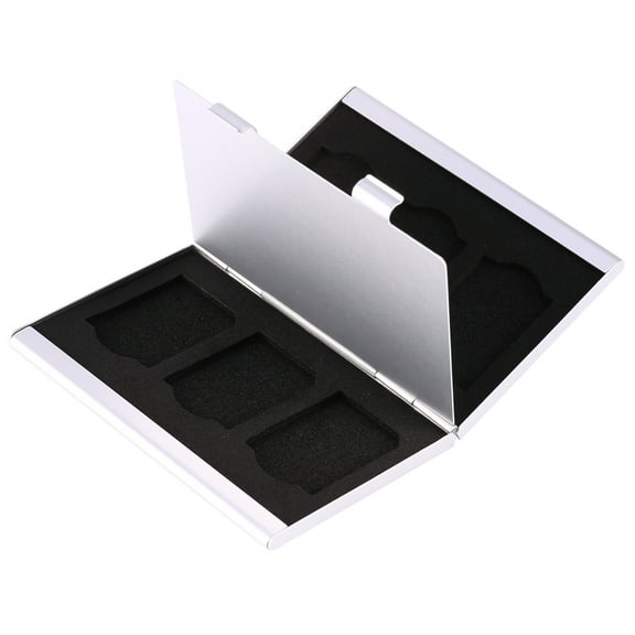 Sd Card Case Portable Aluminum For 6pcs SD Memory Cards Storage Box Case Holder Protector Easy Carry