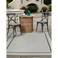 thumbnail image 4 of Unique Loom Outdoor Border Collection Area Rug - Border (6' 1" x 9' Rectangle Gray/Silver), 4 of 12