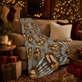 thumbnail image 3 of Harvest Baskets on Country Plaid, Rustic Farmhouse Style for Fall Lovers, Apple Flower Market and Thanksgiving Gift, Cozy Flannel Blanket for Living Room and Cabin, Home Decor, 3 of 9