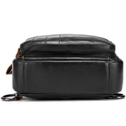 BULLCAPTAIN Men's Shoulder Backpack Water Resistant Theft Leather Chest Pack Cross Body Bag for Adventures