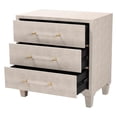 thumbnail image 2 of Baxton Studio Nira Modern Beige Faux Shagreen 3-Drawer Storage Cabinet, 2 of 6