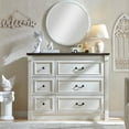 thumbnail image 6 of wow97e Farmhouse 6 Drawers Dresser for Bedroom, 48" Wide Wooden Chest of Drawers w/Roman Column, Storage Dressers for Hallway, Living Room, 6 of 7