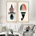 thumbnail image 1 of Designart "Visionary Retro Moon in Geometric Minimalism III" Transitional Framed Wall Art Set Of 2 - Abstract Pink Framed Wall Art Set Of 2, 1 of 6