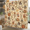 thumbnail image 4 of Nanqianyi Autumn Waterproof Shower Curtain,Kids Bath Polyester Curtain Set With Hooks,72 x 84 Inch,Cartoon Woodland Animals Decor, 4 of 7