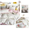 thumbnail image 4 of Algodón Floral Funda Nórdica Reina Chica Rosa Floral Juegos de cama, estilo jardín, 4 of 7