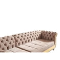 thumbnail image 6 of Pemberly Row Gold Detailed Tufted Upholstery Sectional made with Wood In Taupe, 6 of 15