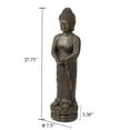 thumbnail image 6 of LuxenHome Brown MgO Meditative Standing Buddha Garden Statue, 6 of 10