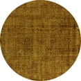 thumbnail image 1 of Ahgly Company Indoor Round Oriental Yellow Industrial Area Rugs, 5' Round, 1 of 4