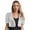 Silver, variant on TiaoBug Womens Sequin Jacket Open Front Cardigan Glitter Cropped Blazer Bolero Shrug Tops Red M