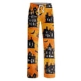 thumbnail image 5 of Womens Lounge Pants Halloween Spooky Print Elastic Waist Comfy Pjs Casual Bottoms, 5 of 6