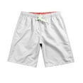 thumbnail image 3 of Bcfgryg Mens Running Gym Workout Athletic Shorts With Pockets Summer Lightweight Beach Shorts Elastic Waist Boardshort Cargo Shorts Men White XL, 3 of 3