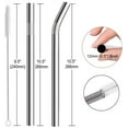thumbnail image 5 of Casewin Stainless Steel Boba Straws, 0.5'' Extra Wide Reusable Metal Drinking Straws for Milkshakes, Bubble Tea, Smoothie, Set of 4 Jumbo Drinks with 1 Cleaning Brush, 5 of 8