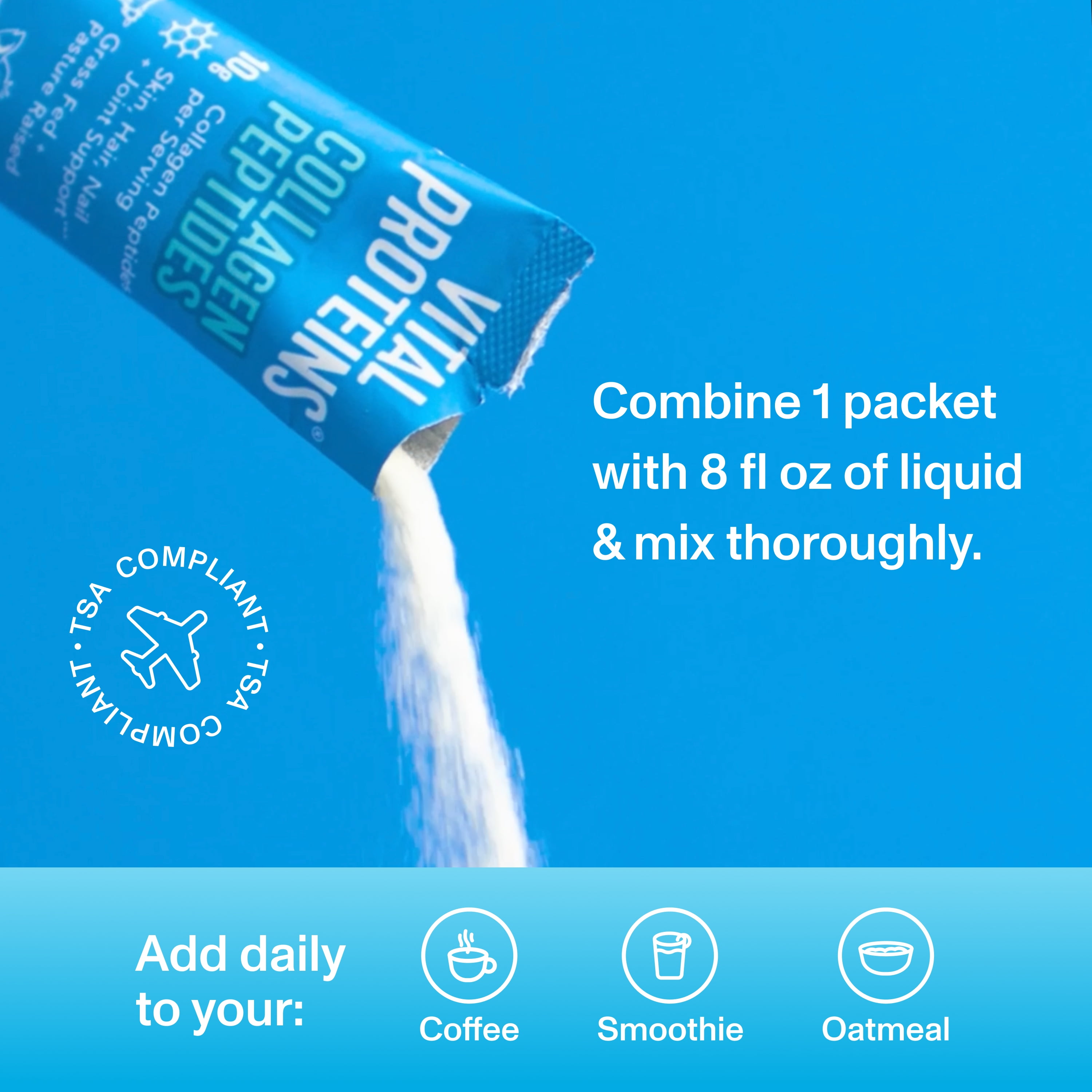 Vital Proteins Collagen Peptides Powder Stick Packs for Joints, Hair, Skin and Nails, Unflavored Collagen Support, 1ct