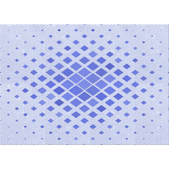 Ahgly Company Indoor Rectangle Patterned Lavender Blue Area Rugs, 3' x 5'