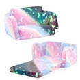 thumbnail image 1 of Costway 2-in-1 Kids Couch Folding Toddler Chair with Blanket Gift for 3+ Kids Multicolor, 1 of 10