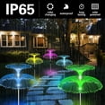 thumbnail image 6 of Solar Garden Lights Outdoor Waterproof 7-Color Changing LED Jellyfish Lights with Solar Power, Light Sensor and Waterproof Design for Garden, Yard and Patio Decorative (2 Pcs), 6 of 8