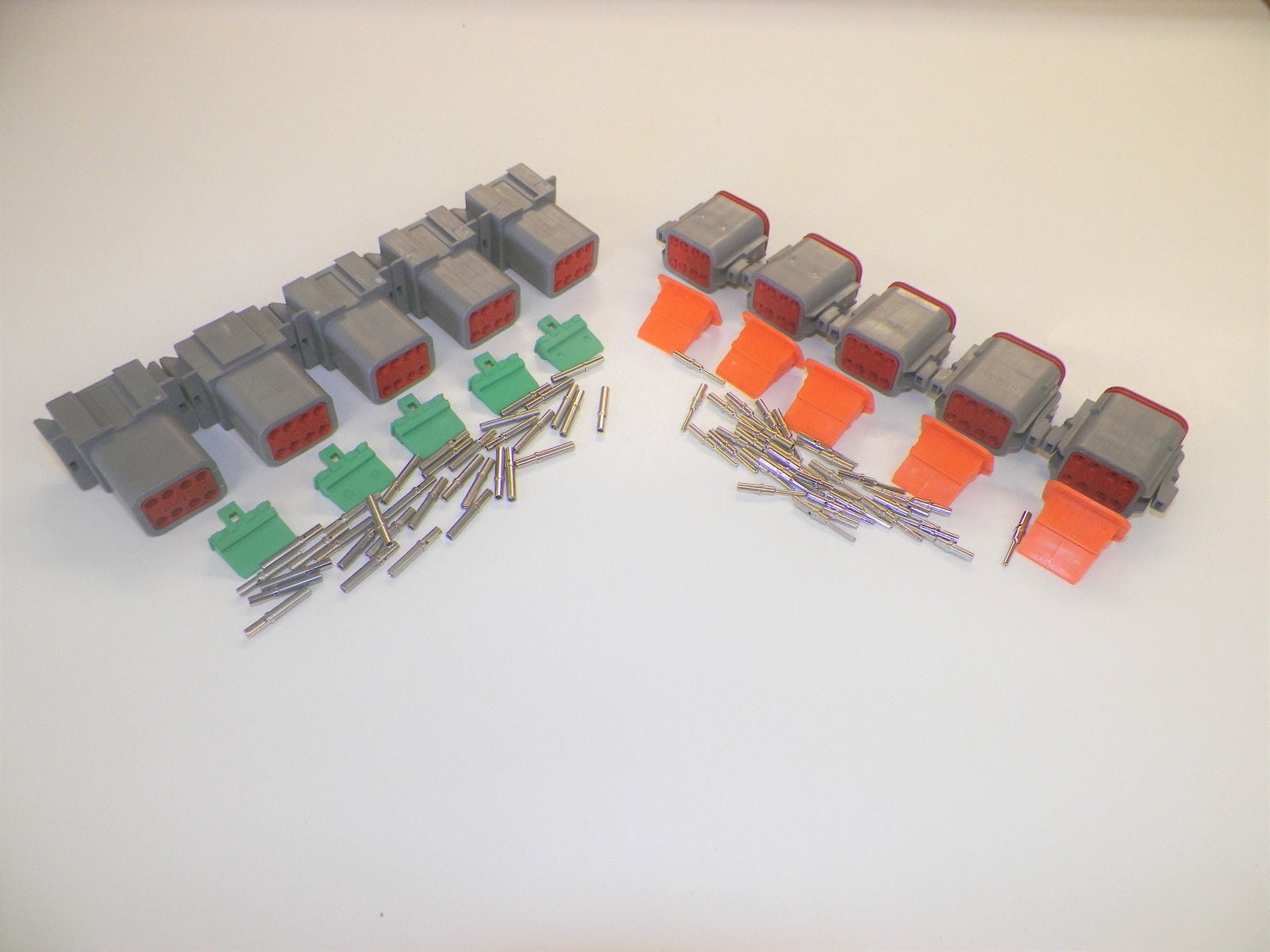 5 sets GRAY Deutsch DT 8Pin Connectors 1618 ga AWG Solid Contacts