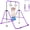 Purple, variant on Foldable Gymnastics Bar with Rings, Adjustable Collapsible Horizontal Equipment Set for Indoor Outdoor Use Gym in Blue