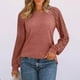 thumbnail image 2 of Sudadera para mujer,Blusa de encaje con patchwork para mujer, manga larga, cuello redondo, tejido de poliéster, estilo bohemio, uso diario informal, sopatenor, 2 of 8