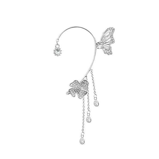 Pendientes estilo borla con circonitas para chicas adolescentes Pendientes minimalistas con perforaciones de moda