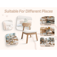 thumbnail image 6 of Guyou Solid Wooden Toddler Chair Ages 1-6, Boys Girls Kids Preschool Chair, Comfy Upholstered Kid Reading Chair, Shepra Kids Desk Chair for Playroom Kindergarten Preschool Bedroom, White, 6 of 13