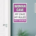 thumbnail image 5 of BTFSigns 8" x 12" Woman Cave Sign, Wall Decoration Aluminum Sign High Precision Printing, Water Proof, Women Only Room Decor, My Cave My Rules for She Shed, 5 of 6