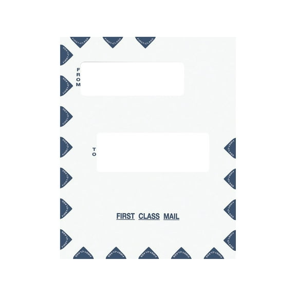 ComplyRight Moistenable Glue Tax Envelope 9.5" x 12" White/Blue 50/Pack (PRK37)