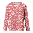 thumbnail image 4 of Chemises à Manches Longues pour Femmes, Col Rond Imprimé, Pull Léger, Vêtements d'Automne, 4 of 4