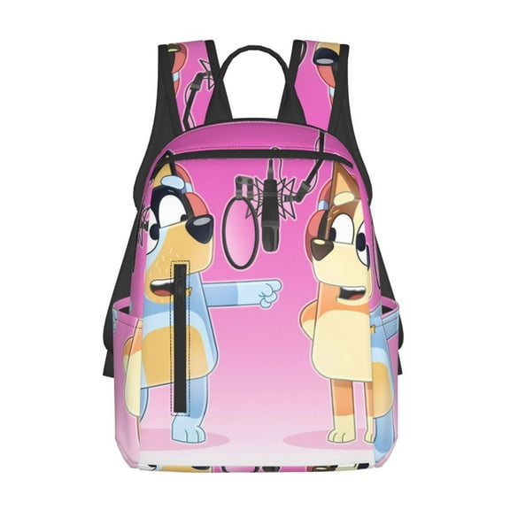 Kowoue Bluey Pattern School Backpack for Students – Tear-resistant Bag Spacious, Comfortable, and Stylish Backpack with Multiple Pockets