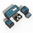 thumbnail image 5 of SHGJ&SOFT 7 Piece Patio Furniture Set, Wicker Outdoor Sectional Sofa with Washable Cushion Covers and Tempered Glass Table, Rattan Conversation Set for Poolside, Lawn, Balcony, 5 of 12