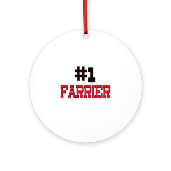 CafePress - Number 1 FARRIER -  Round Wood Ornament 4"