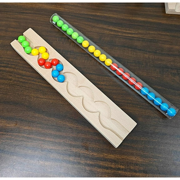 Pack of 2 Marble run Tik Tik wood quality track toy for kids, wooden gift for kids toy, montessory toy birthday gift christmas gift Only Wooden Tracks