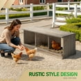 thumbnail image 3 of 3 Compartment Wooden Chicken Nesting Box, Weather Resistant Laying Eggs Nest for Hens, Ducks, Geese and Rabbits, Rustic Farm Style Design, 3 of 16