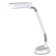 Ottlite 18 Watt FlexArm Plus Desk and Clamp Lamp, White and Gray, for Office, Dorm, Workshop