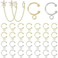 thumbnail image 1 of 40 piezas de 2 colores DIY Ear Cuff Metal Tassel Wrap Accesorios 16 mm de largo en forma de C para hacer aretes sin perforación, 1 of 9