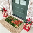 thumbnail image 4 of Christmas Door Mat Outdoor for Front Door Decorations,Buffalo Plaid Poinsettia Merry Christmas Doormat,Winter Christmas Holiday Welcome Floor Mat Rug Entryway for Front Porch Farmhouse Decor,30" x 17", 4 of 6