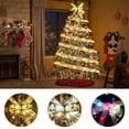 thumbnail image 3 of Morttic 32.8ft 100 LED Ribbon Christmas Tree Lights Decoration, Battery Powered Double Layer Copper Wire Fairy String Lights Christmas Tree Decorations Home Indoor New Year (Gold,Colorful Light), 3 of 9