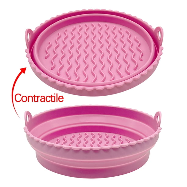 Fiudx Almohadilla Reutilizable para Freidora, Revestimiento de Silicona Antiadherente, Fácil de Limpiar, Distribución Uniforme Del Calor, para Freír, Cocinar Al Vapor y Hornear, Compatible con La May