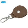 thumbnail image 3 of Uxcell Leather Key Fob, Genuine Leather Keys Cover Portable Key Fob Air Tag Holder for Keys ID Key Cards, Coffee 4 Pack, 3 of 6