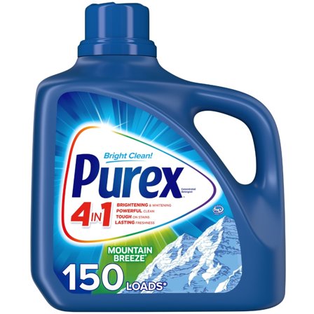 Purex Mountain Breeze Liquid Laundry Detergent (Pack 1) - 150 Loads, 195fl