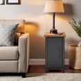 thumbnail image 2 of Bridgevine Home 14" Farmhouse Chair Side Table with Door Storage, Two-Tone Wood Finish, Fully Assembled, 2 of 10