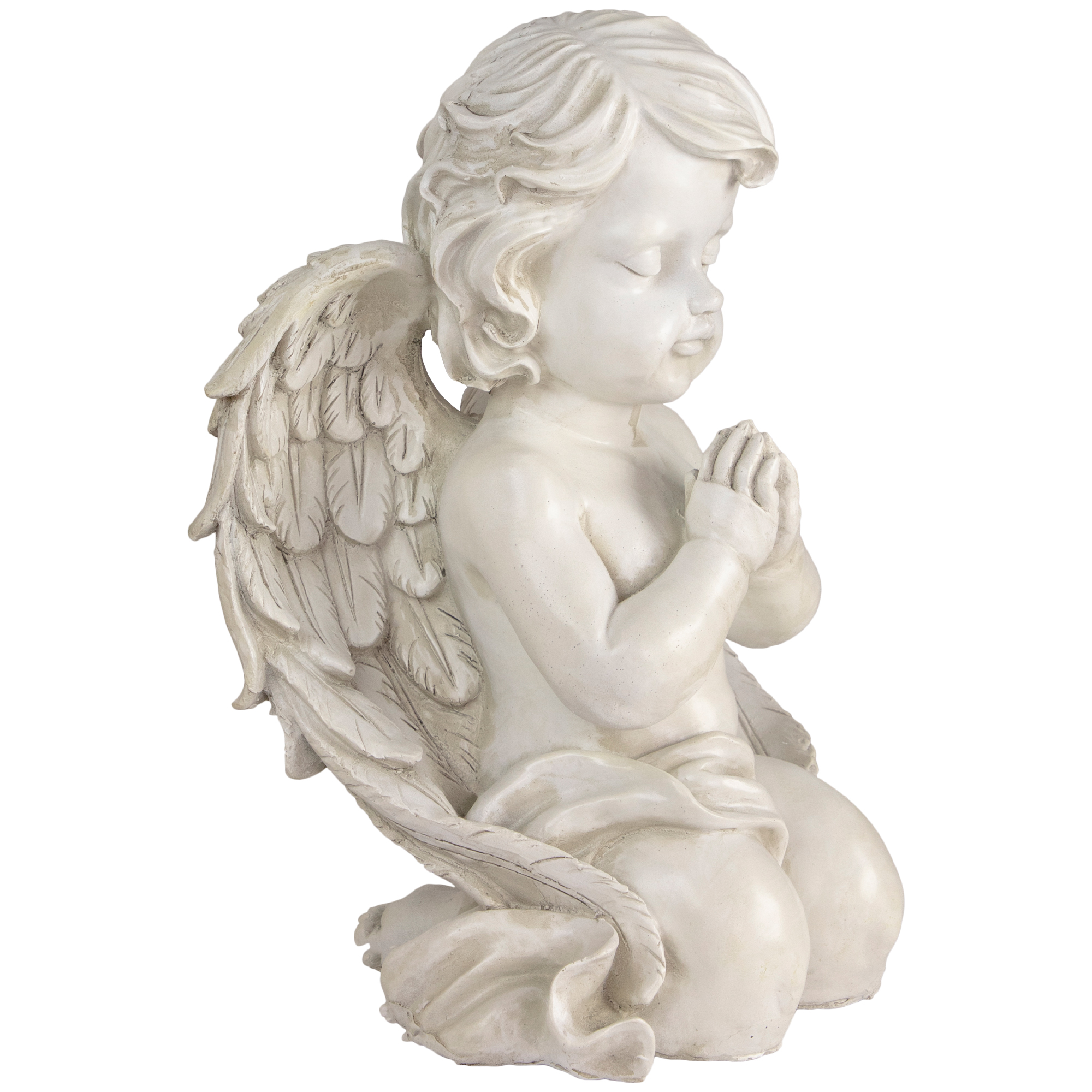 Northlight 13.5" Kneeling Praying Cherub Angel Religious Outdoor Patio Garden Statue - Gray - image 3 of 5